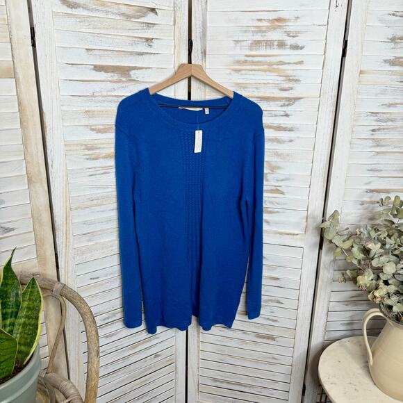 NWT SOFT SURROUNDINGS Women's XL Priscilla Knit Tunic Swing Sweater Royal Blue - Picture 11 of 15